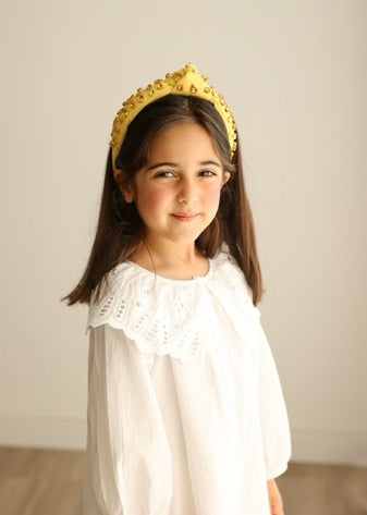 Estella Kids embellished crystal headband with knot design, handmade, Luvertta