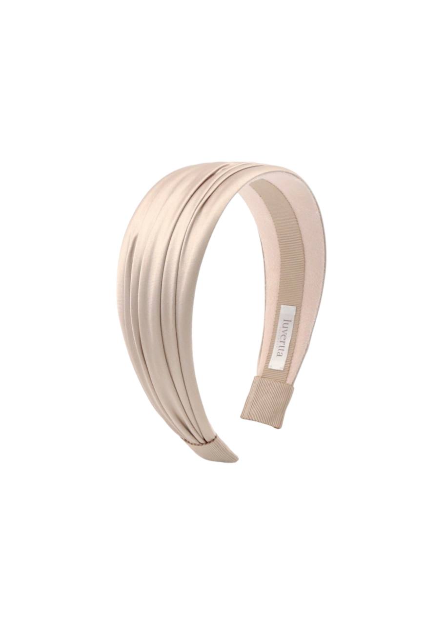Grace Satin Haarreif in Beige