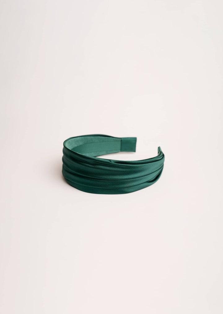 Grace hand-draped satin headband, wide and comfortable, Luvertta