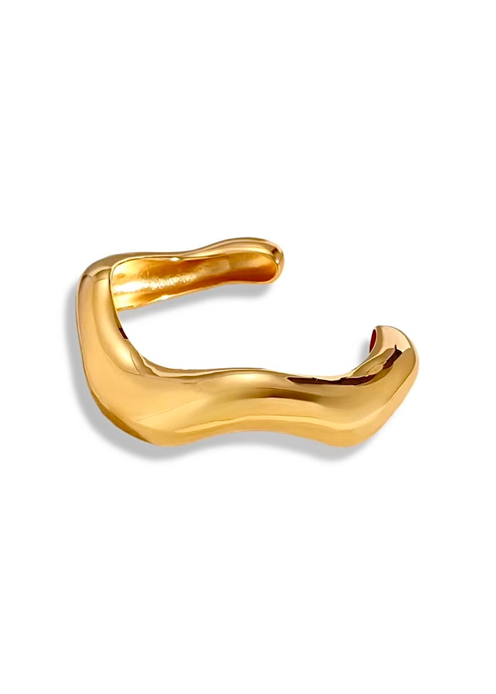 18K gold-plated bangle bracelet, hypoallergenic and waterproof, Luvertta