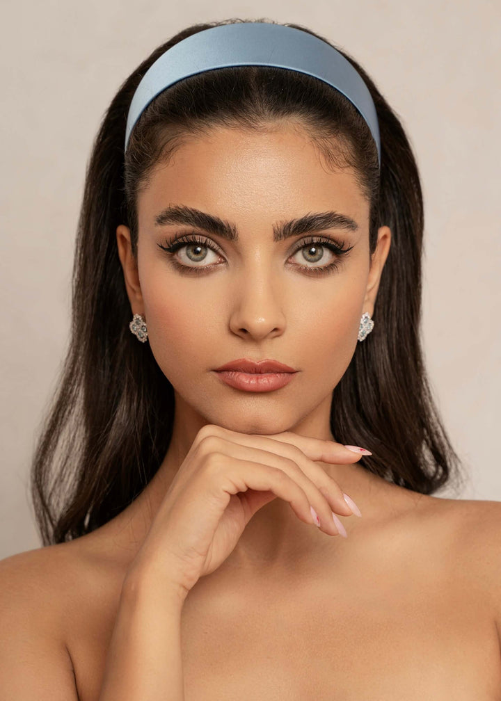 Emma slim satin headband, minimalist everyday style, Luvertta