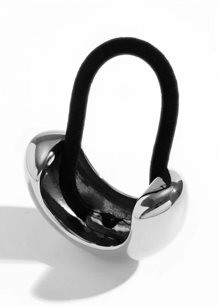Small chunky 18K gold-plated hair tie cuff, hypoallergenic and waterproof, Luvertta