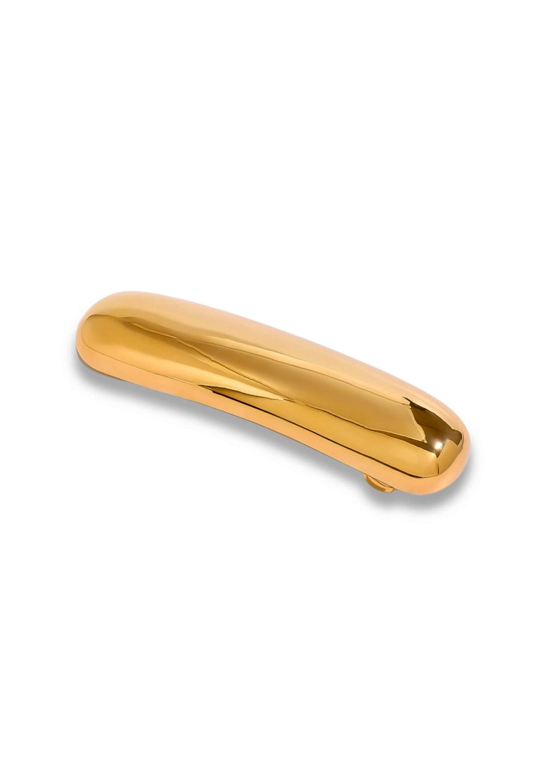 Chunky hair barrette clip in 18K gold plate, hypoallergenic and waterproof, Luvertta