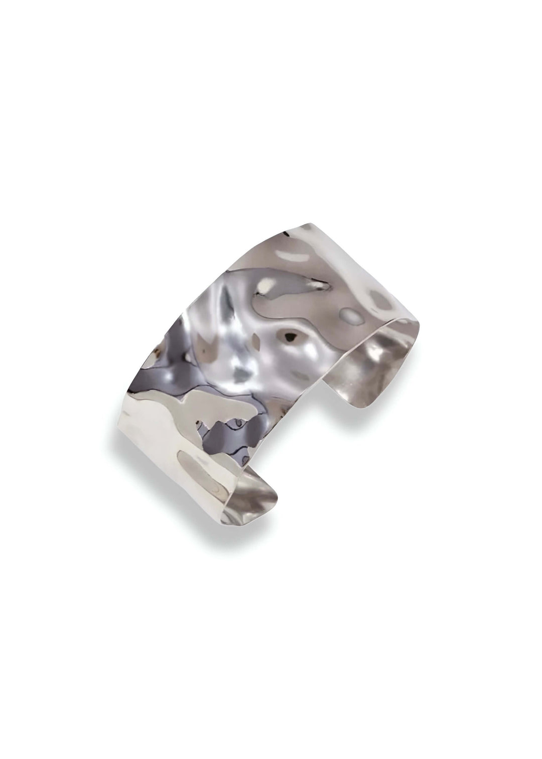 Gold hammered cuff bracelet, handmade, Luvertta