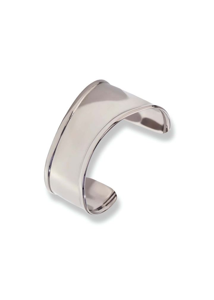 Gold irregular-shaped cuff bracelet, handmade, Luvertta