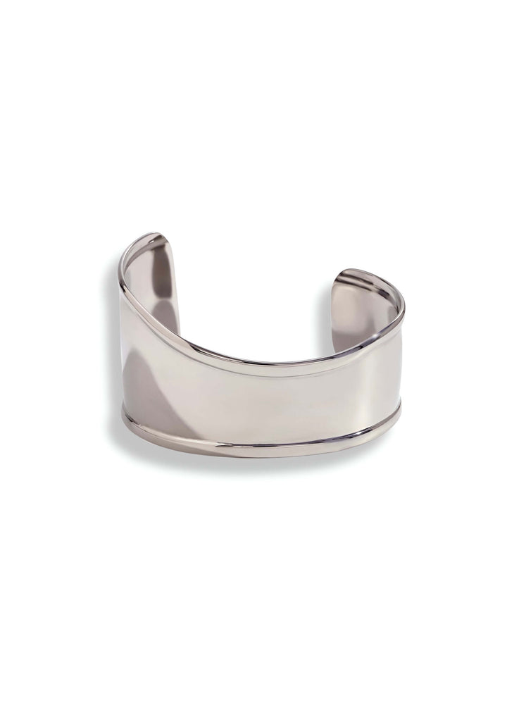 Gold irregular-shaped cuff bracelet, handmade, Luvertta