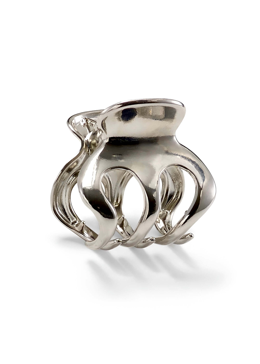 Classic hair claw in polished gold metal, Luvertta
