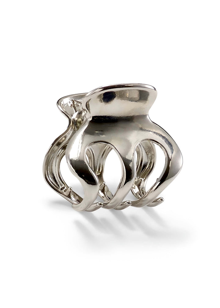 Classic hair claw in polished gold metal, Luvertta