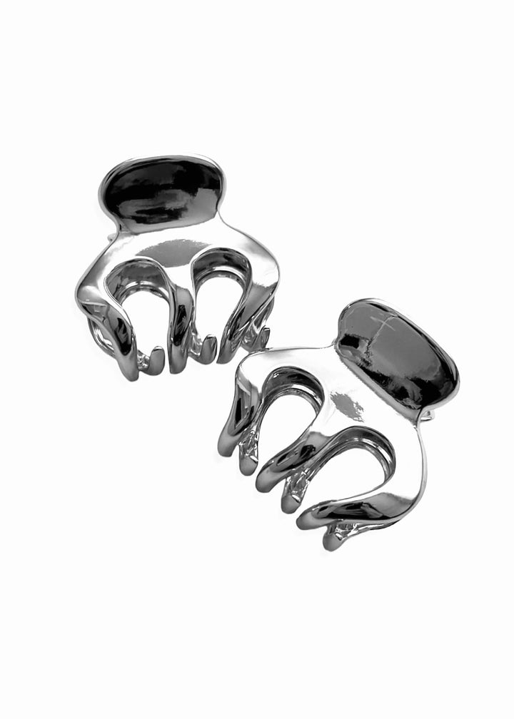 Classic hair claw in polished gold metal, Luvertta