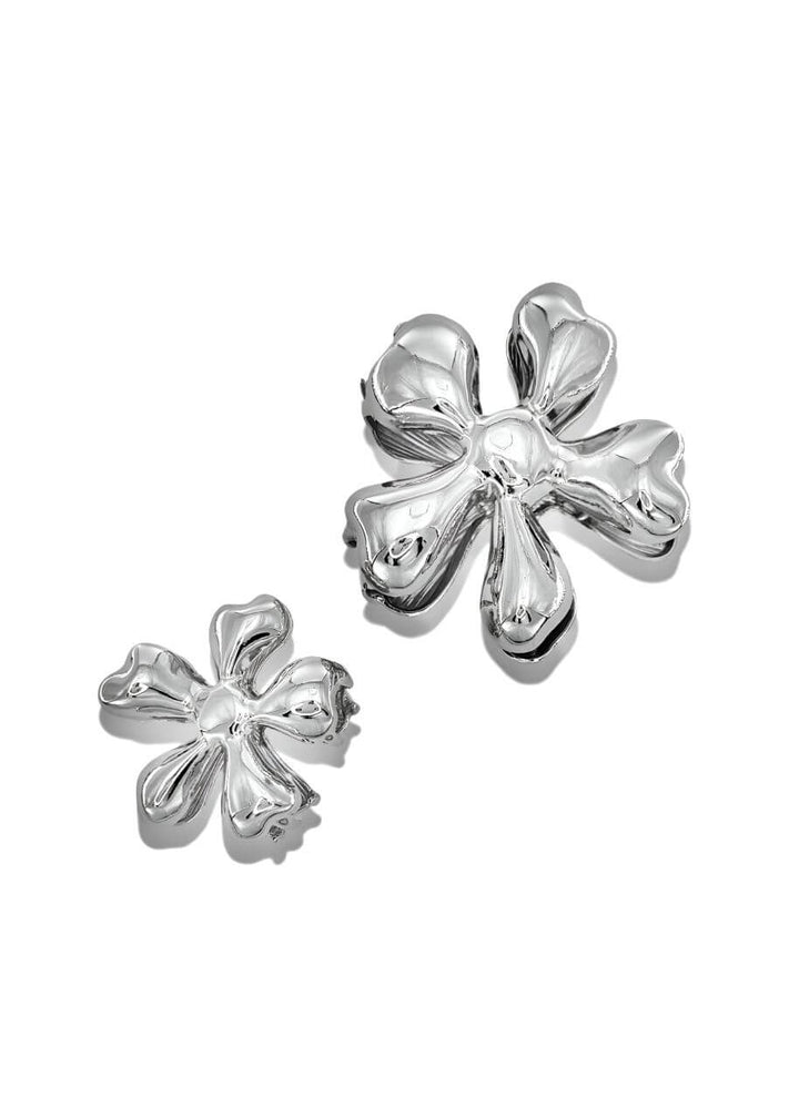 Flower-shaped hair claw in polished gold metal, Luvertta