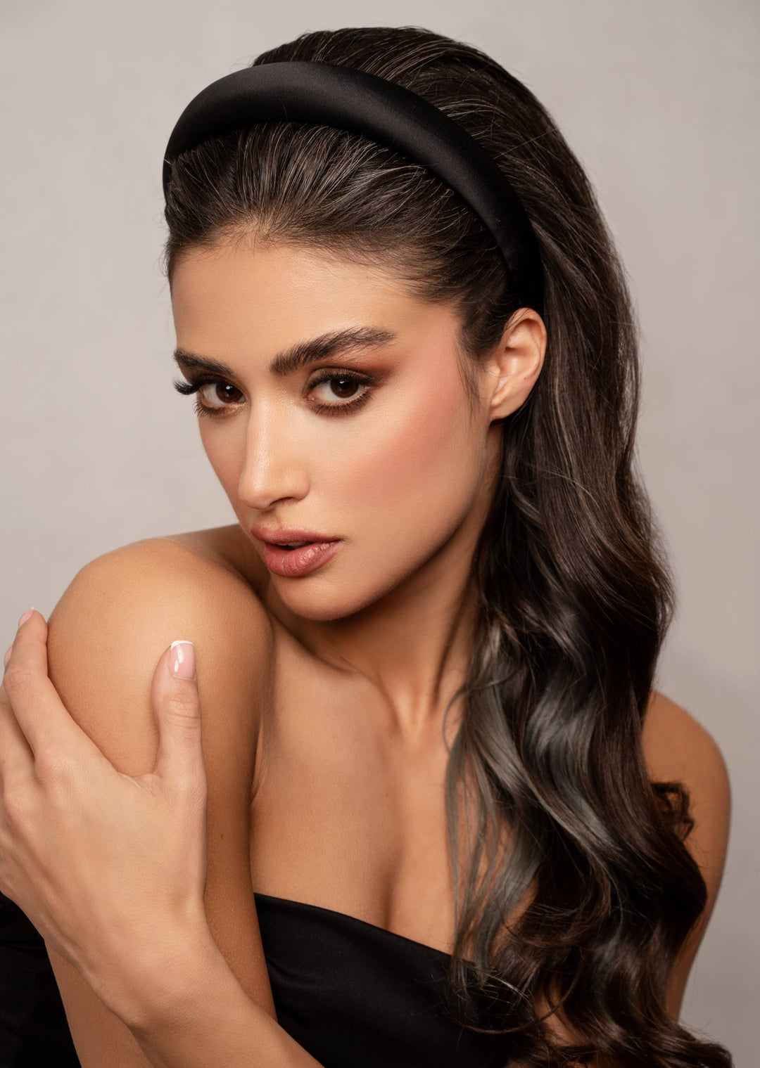 Penelope padded satin headband, all-day comfort, Luvertta