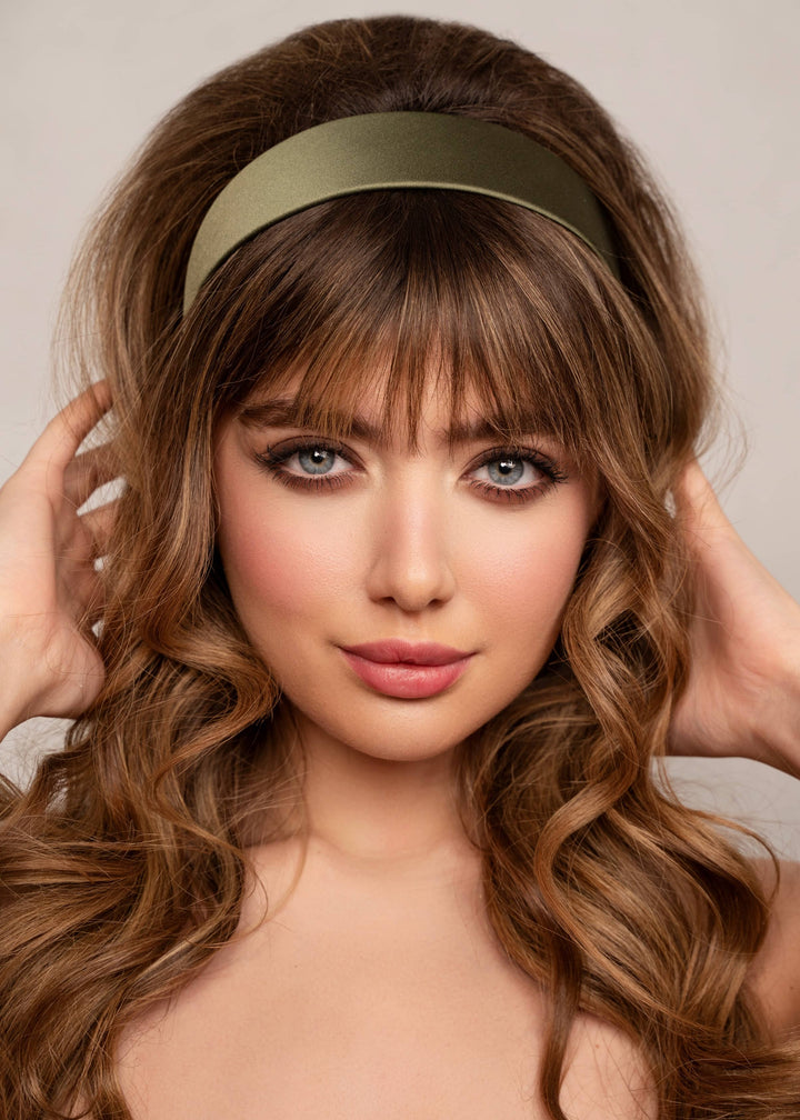 Emma slim satin headband, minimalist everyday style, Luvertta
