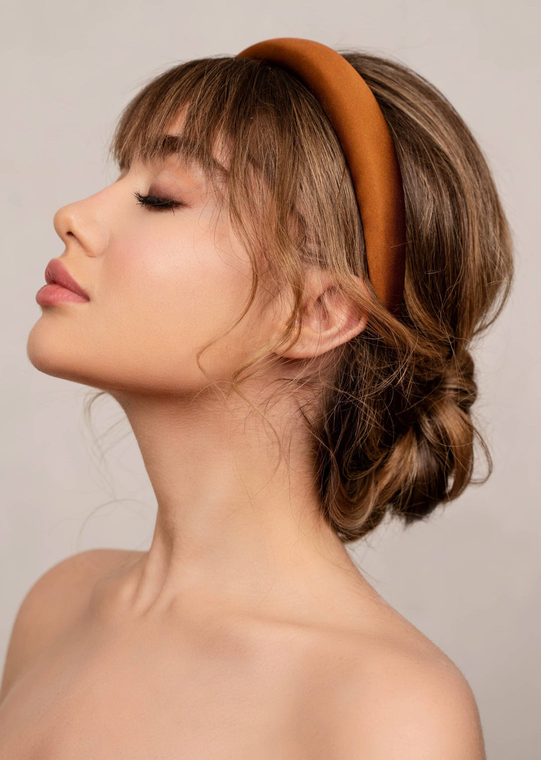 Penelope padded satin headband, all-day comfort, Luvertta