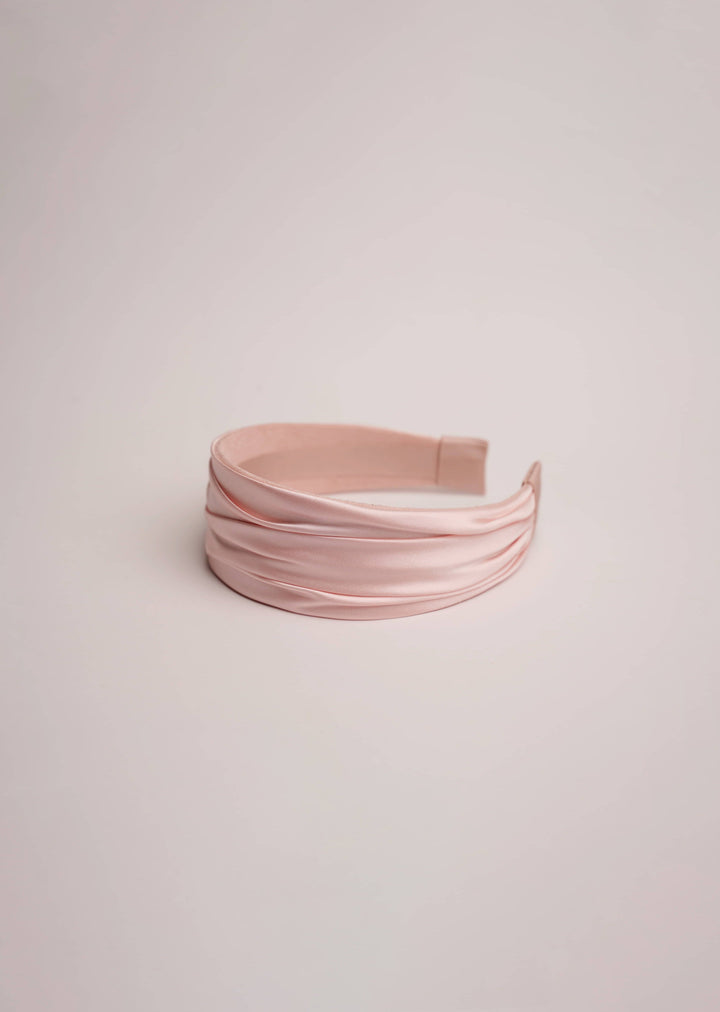 Grace hand-draped satin headband, wide and comfortable, Luvertta