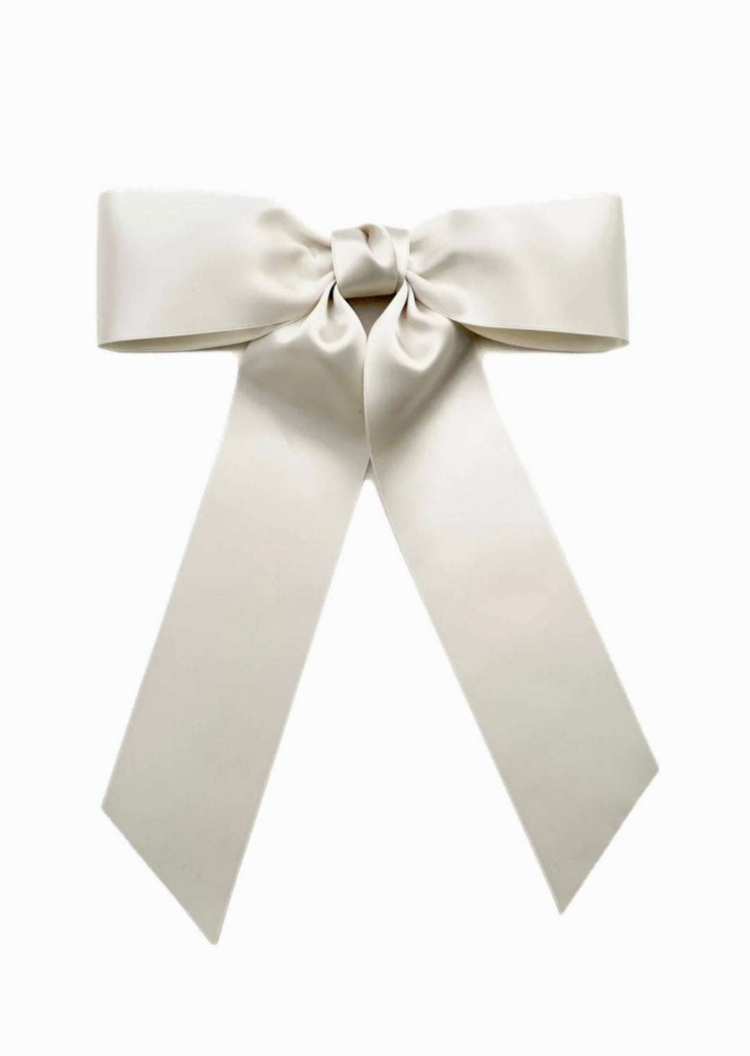Charlotte hand-tied satin bow barrette in hot pink, Luvertta