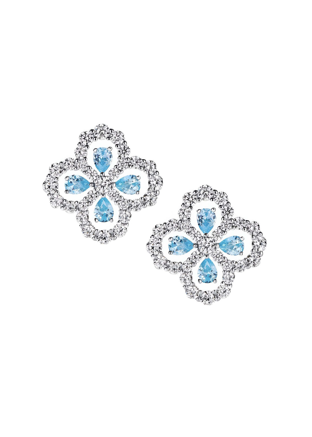 Dahlia floral earrings in yellow, hand-finished and hypoallergenic, Luvertta