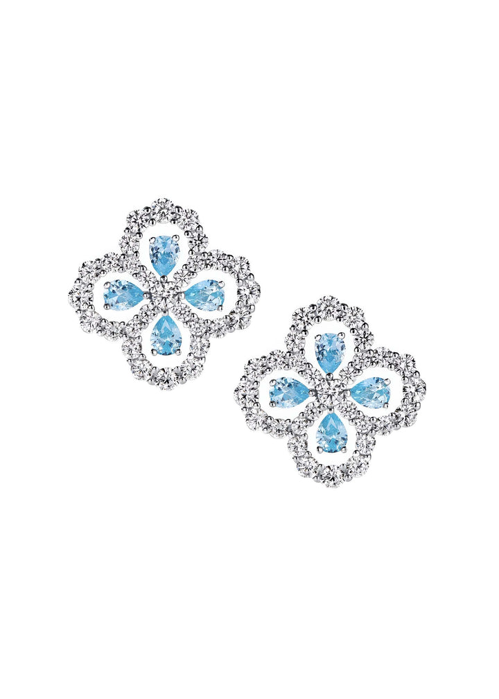 Dahlia floral earrings in yellow, hand-finished and hypoallergenic, Luvertta