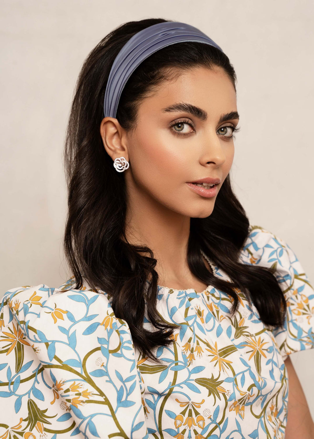 Grace hand-draped satin headband, wide and comfortable, Luvertta