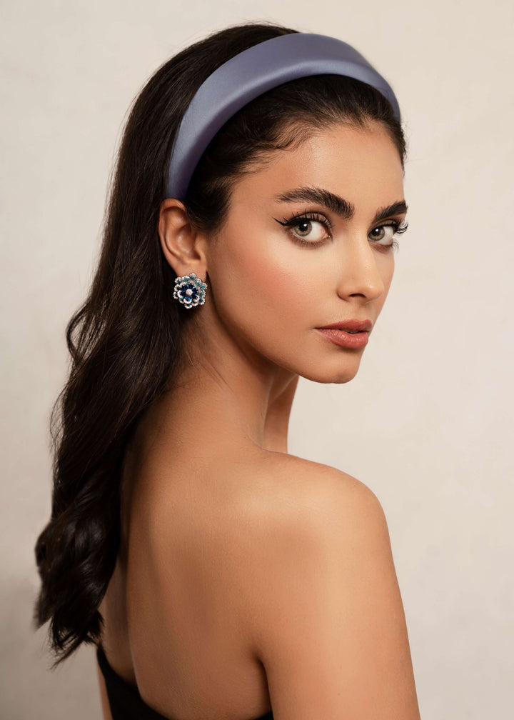 Camilla green stud earrings, hand-finished and hypoallergenic, Luvertta