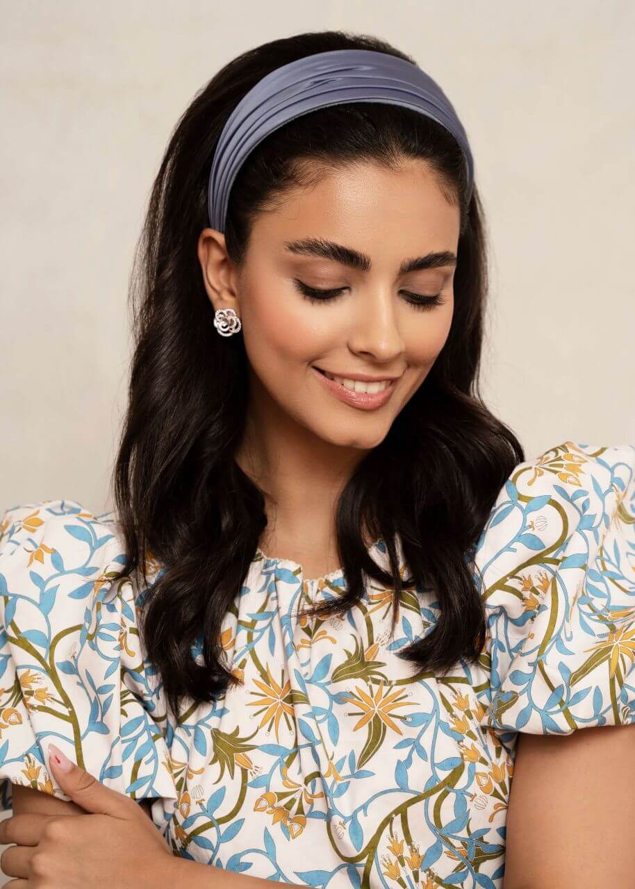 Grace hand-draped satin headband, wide and comfortable, Luvertta