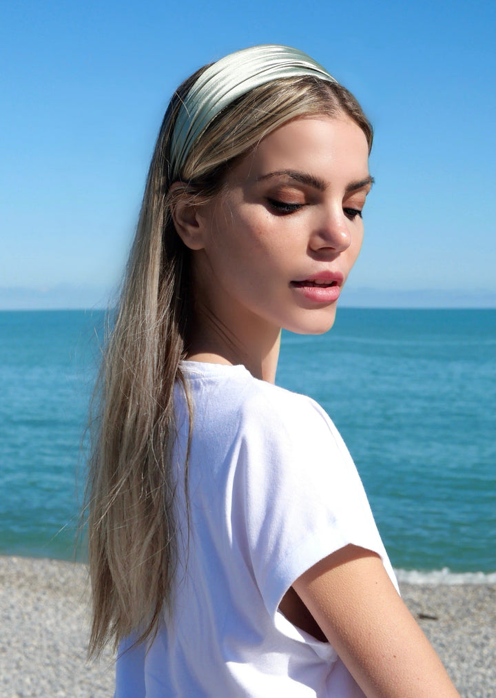 Grace Satin Haarreif in Champagnergold