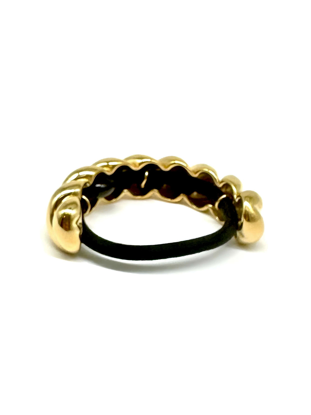 Twisted 18K gold-plated hair tie cuff, hypoallergenic and waterproof, Luvertta