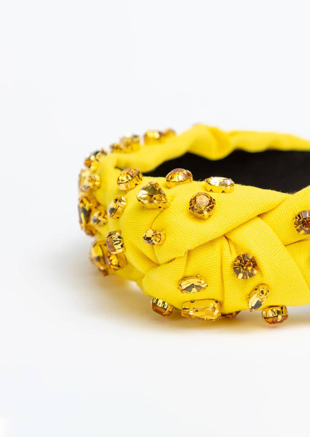 Estella embellished crystal headband, handmade with gold-plated settings, Luvertta