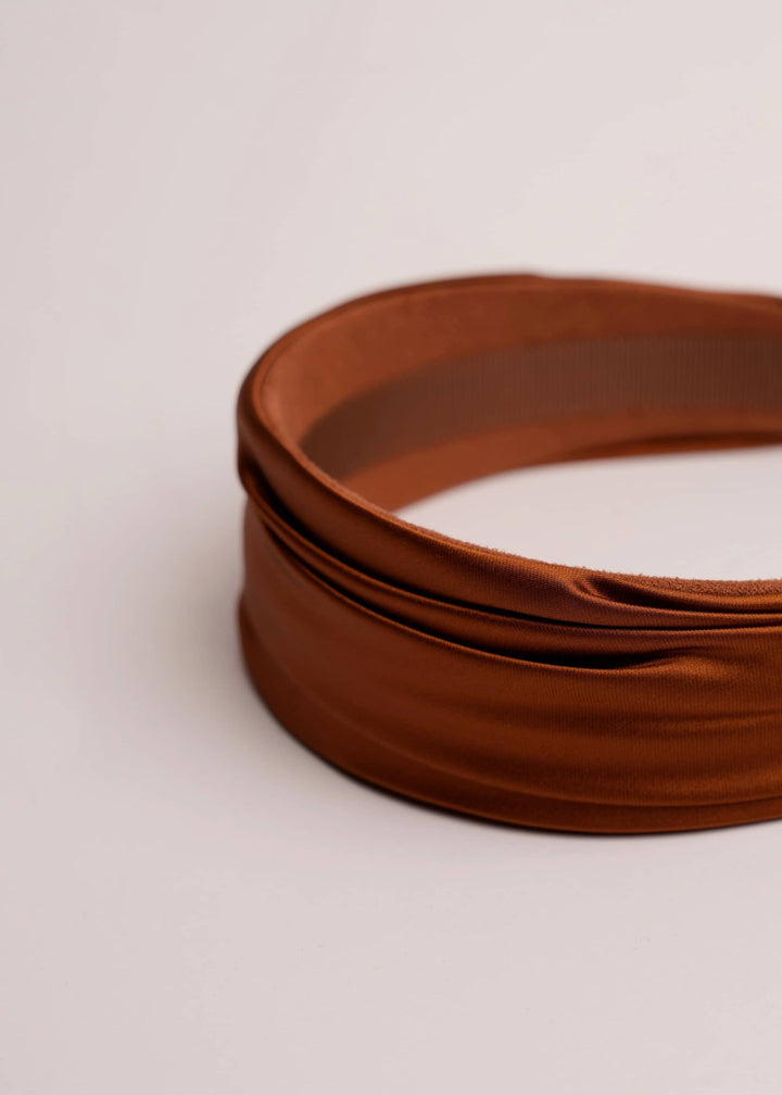Grace hand-draped satin headband, wide and comfortable, Luvertta