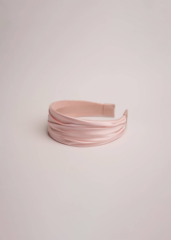 Grace hand-draped satin headband, wide and comfortable, Luvertta