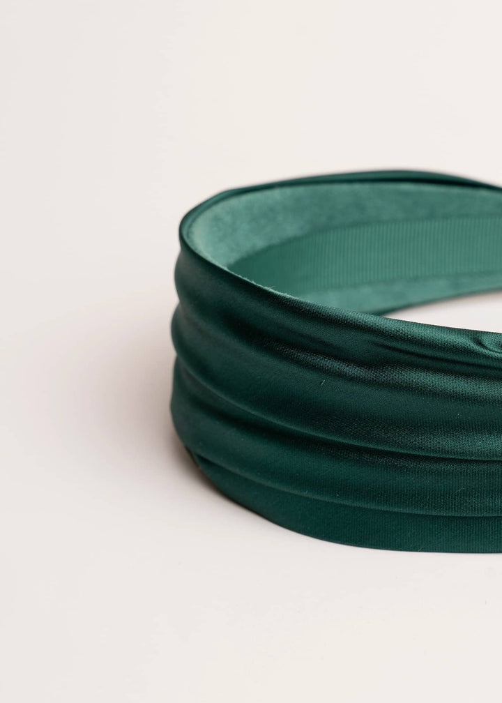 Grace hand-draped satin headband, wide and comfortable, Luvertta