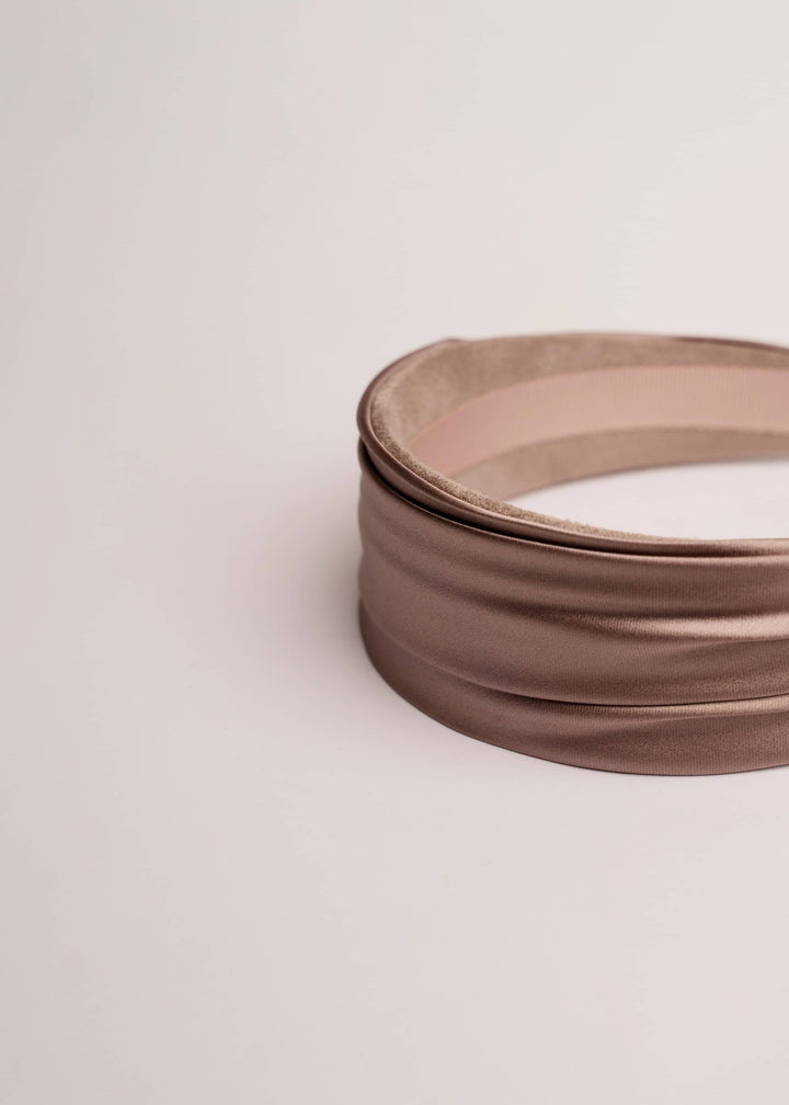 Grace hand-draped satin headband, wide and comfortable, Luvertta