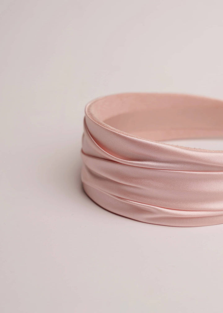 Grace hand-draped satin headband, wide and comfortable, Luvertta