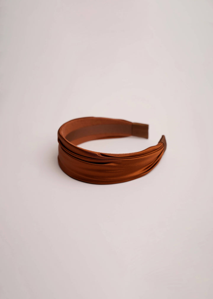 Grace hand-draped satin headband, wide and comfortable, Luvertta