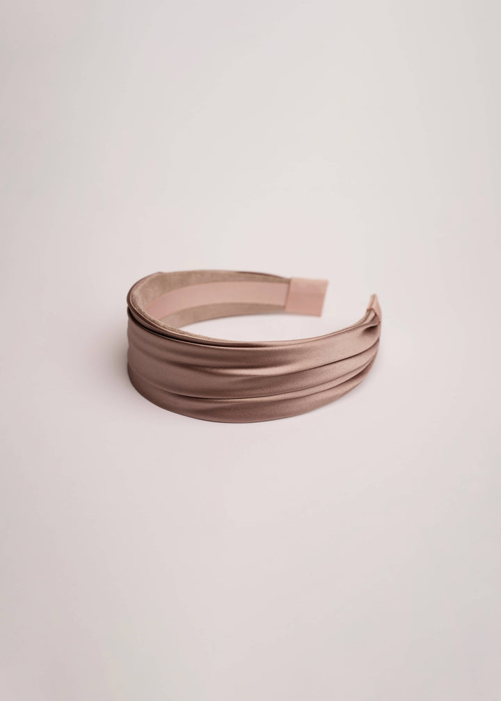 Grace hand-draped satin headband, wide and comfortable, Luvertta