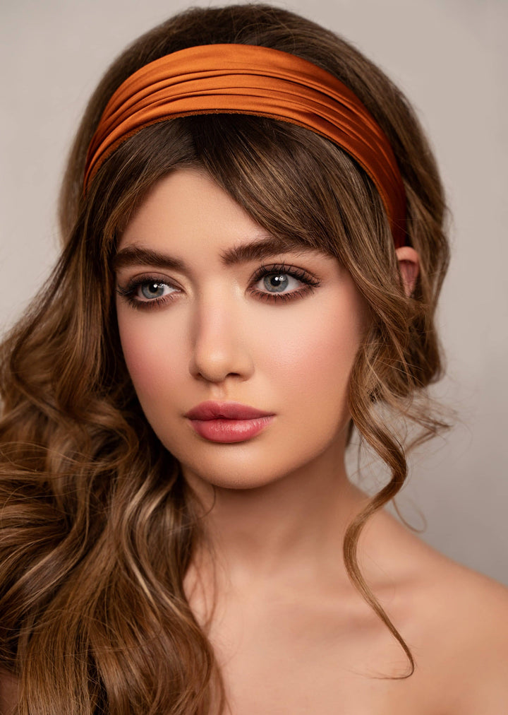 Grace hand-draped satin headband, wide and comfortable, Luvertta