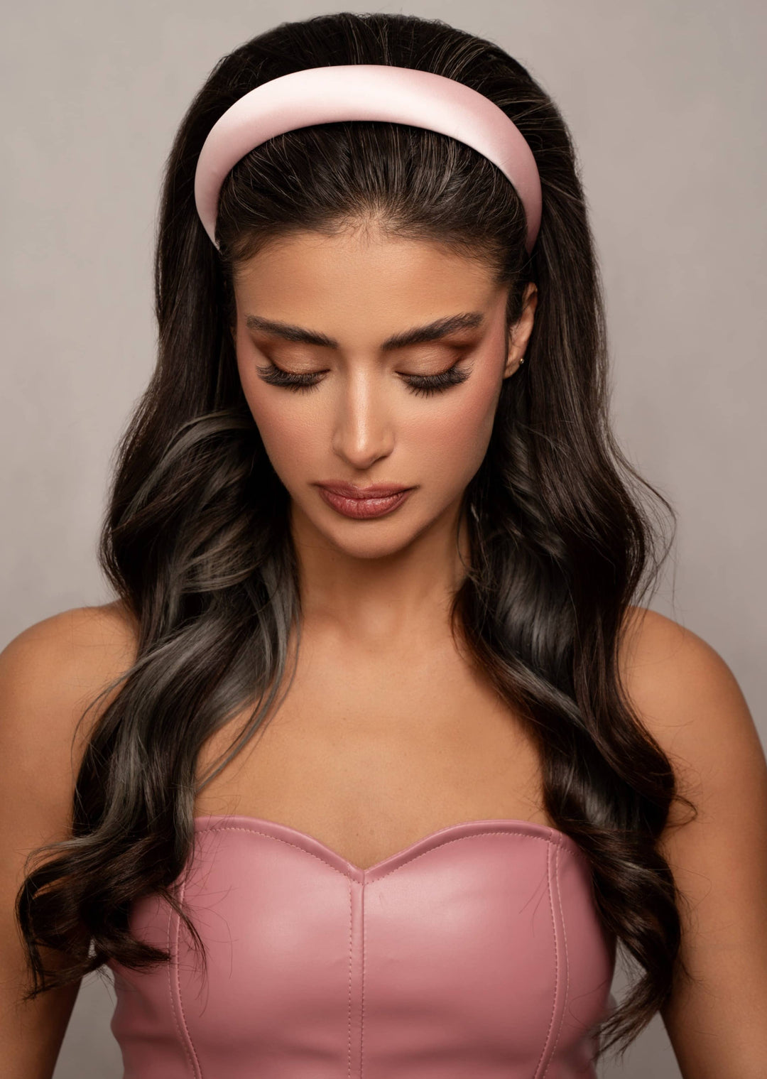 Penelope padded satin headband, all-day comfort, Luvertta