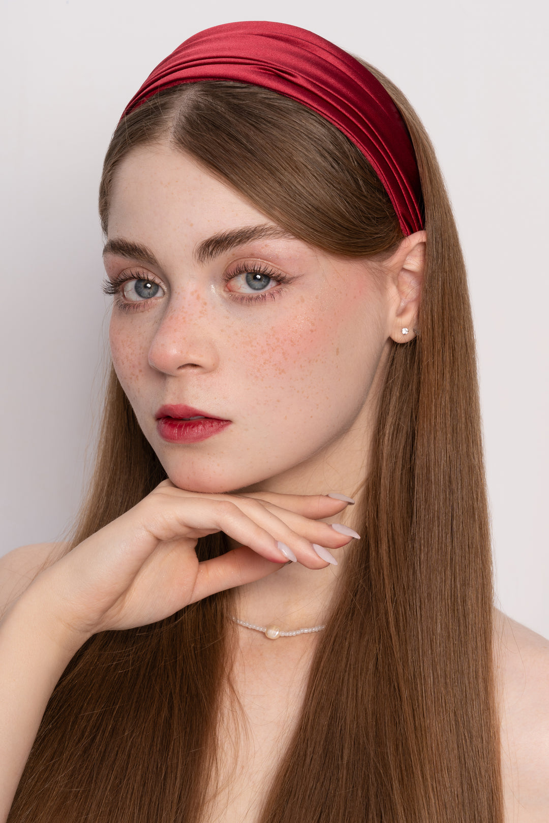 Grace Satin Haarreif in Violett