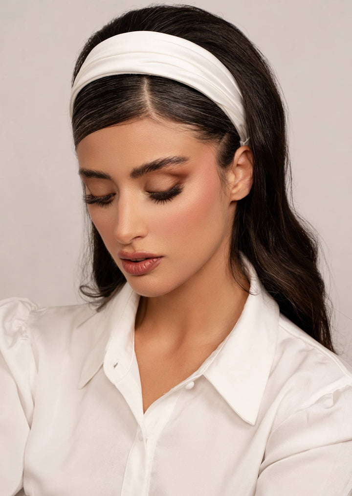 Grace Satin Haarreif in Salbeigrün
