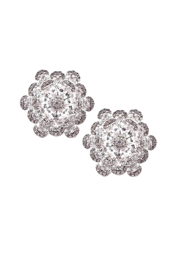 Camilla pink stud earrings, hand-finished and hypoallergenic, Luvertta