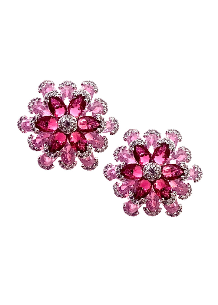 Camilla blue stud earrings, hand-finished and hypoallergenic, Luvertta