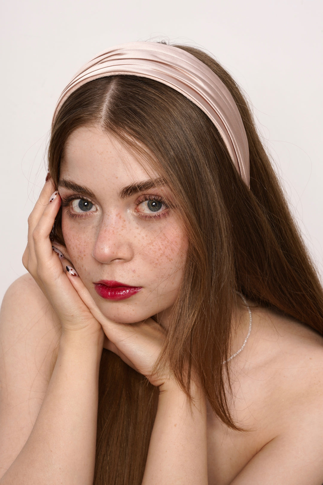 Grace Satin Haarreif in Kupfer