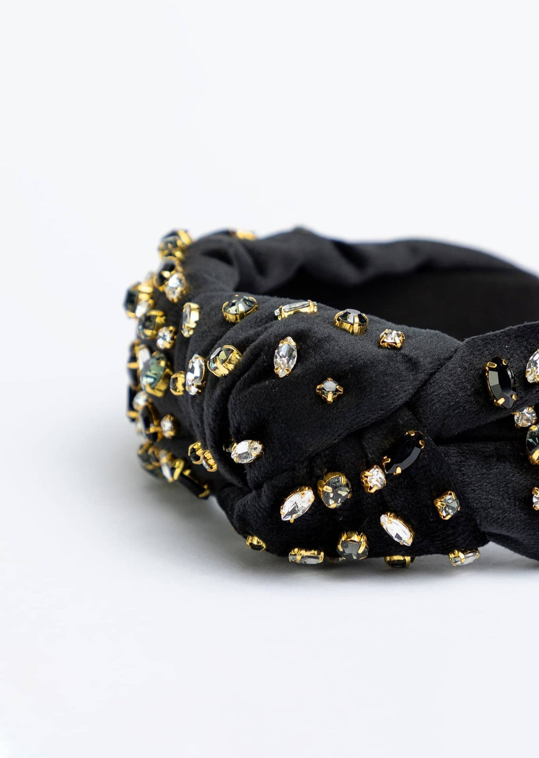 Luna statement velvet knotted headband, handmade, Luvertta