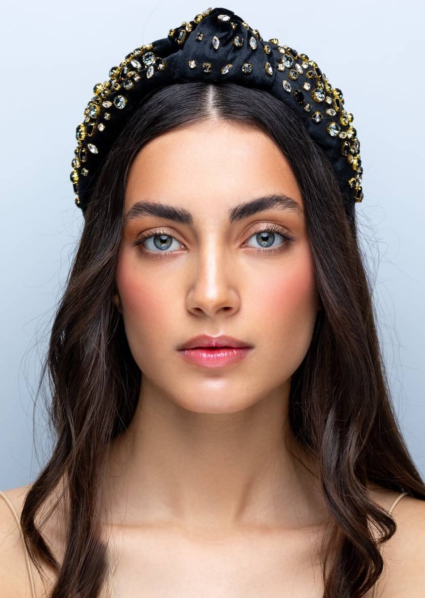 Luna statement velvet knotted headband, handmade, Luvertta