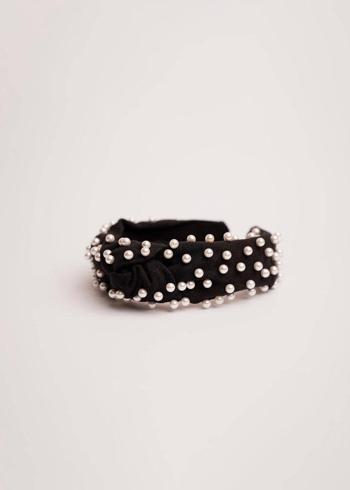Megan pearl headband in canvas, handmade, Luvertta