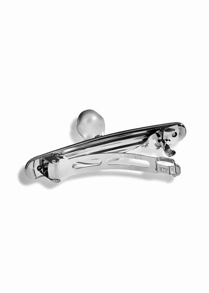 Pearl-set hair barrette clip in 18K gold plate, hypoallergenic and waterproof, Luvertta